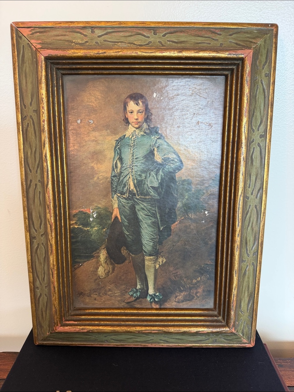 Antique BLUE BOY by Thomas Gainsborough Framed Reproduction Print.